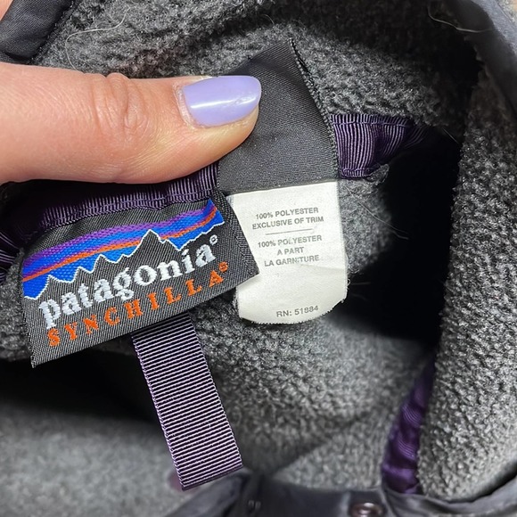 1980’s Men’s Patagonia Synchilla black fleece pullover t snap small vintage - Picture 4 of 6